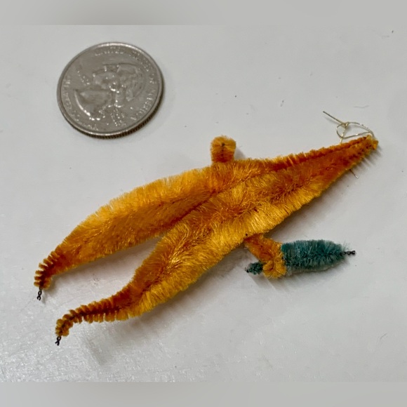 1940s Post WWII Antique Chenille Santa Claus Wire Brush Tree Ornament - Picture 3 of 7